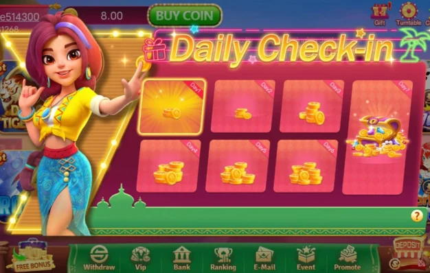 Daily check in bonus